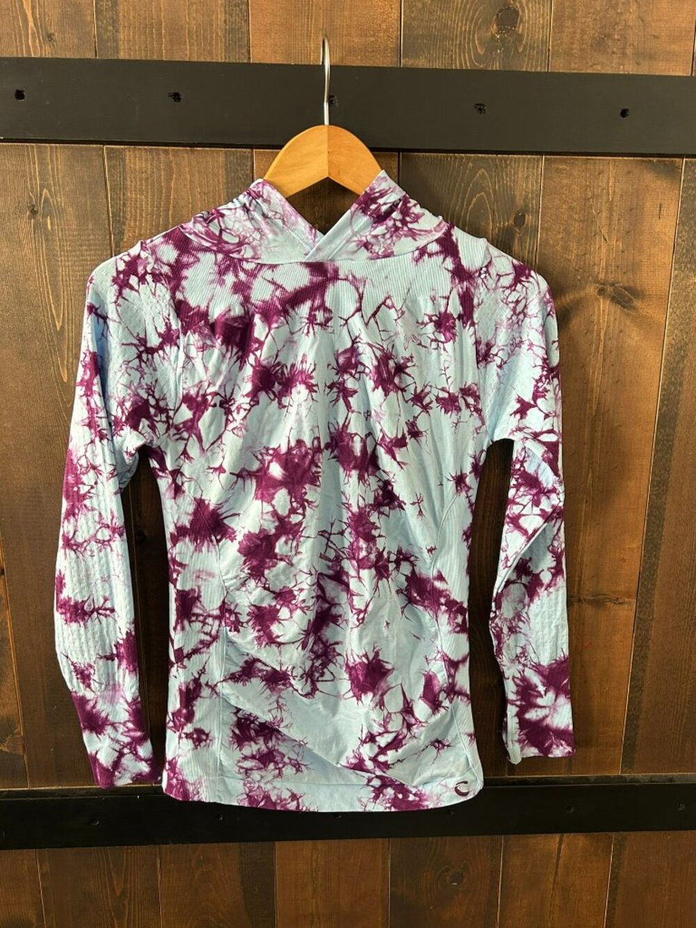 Climawear Seamless Long Sleeve Tie-Dye Stretch Hoodie Women's Size S